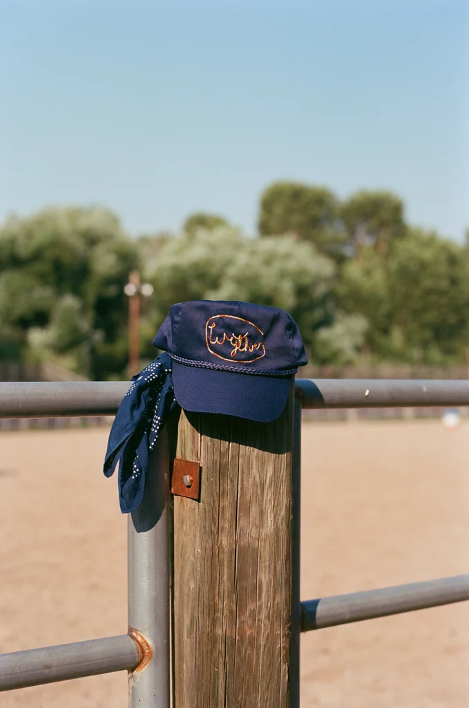 Wythe Indigo Discharge Selvedge Bandana - Indigo