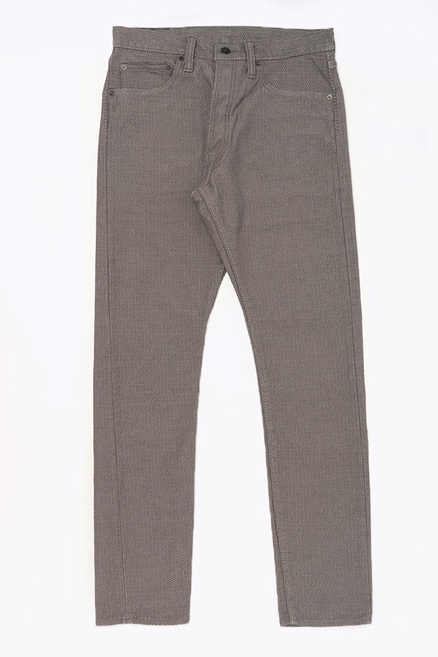 Pure Blue Japan Woven Sashiko Relaxed Tapered Pant - Heather gray x Black [1177-GRY]