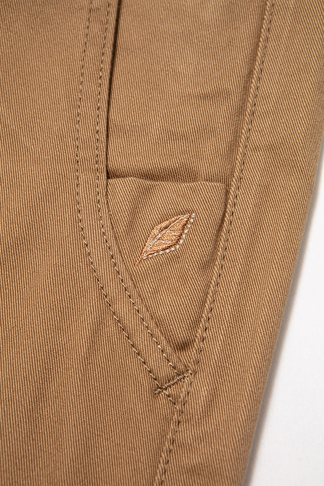 Pure Blue Japan Dry Touch Chino Trousers/Wide Straight [1192-DCA] - Dark Camel