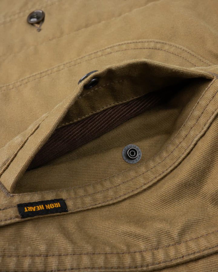 Iron Heart 12oz Whipcord Lightweight N1 Deck Jacket - Khaki