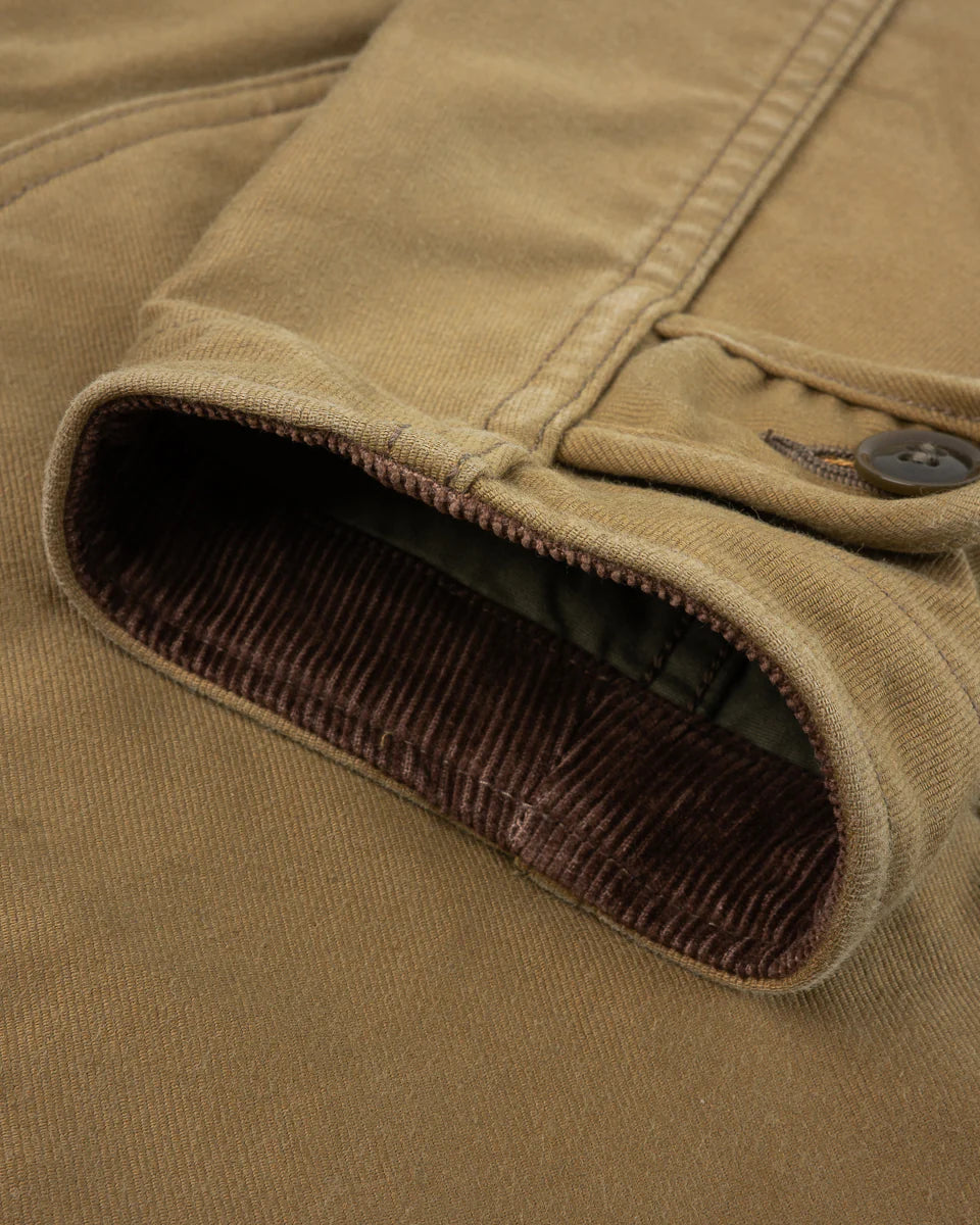 Iron Heart 12oz Whipcord Lightweight N1 Deck Jacket - Khaki