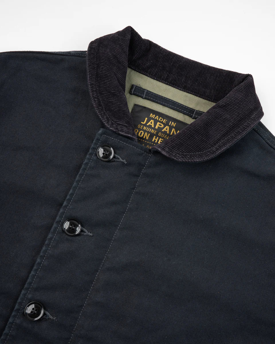 Iron Heart 12oz Whipcord Lightweight N1 Deck Jacket - Black