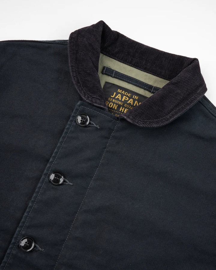Iron Heart 12oz Whipcord Lightweight N1 Deck Jacket - Black