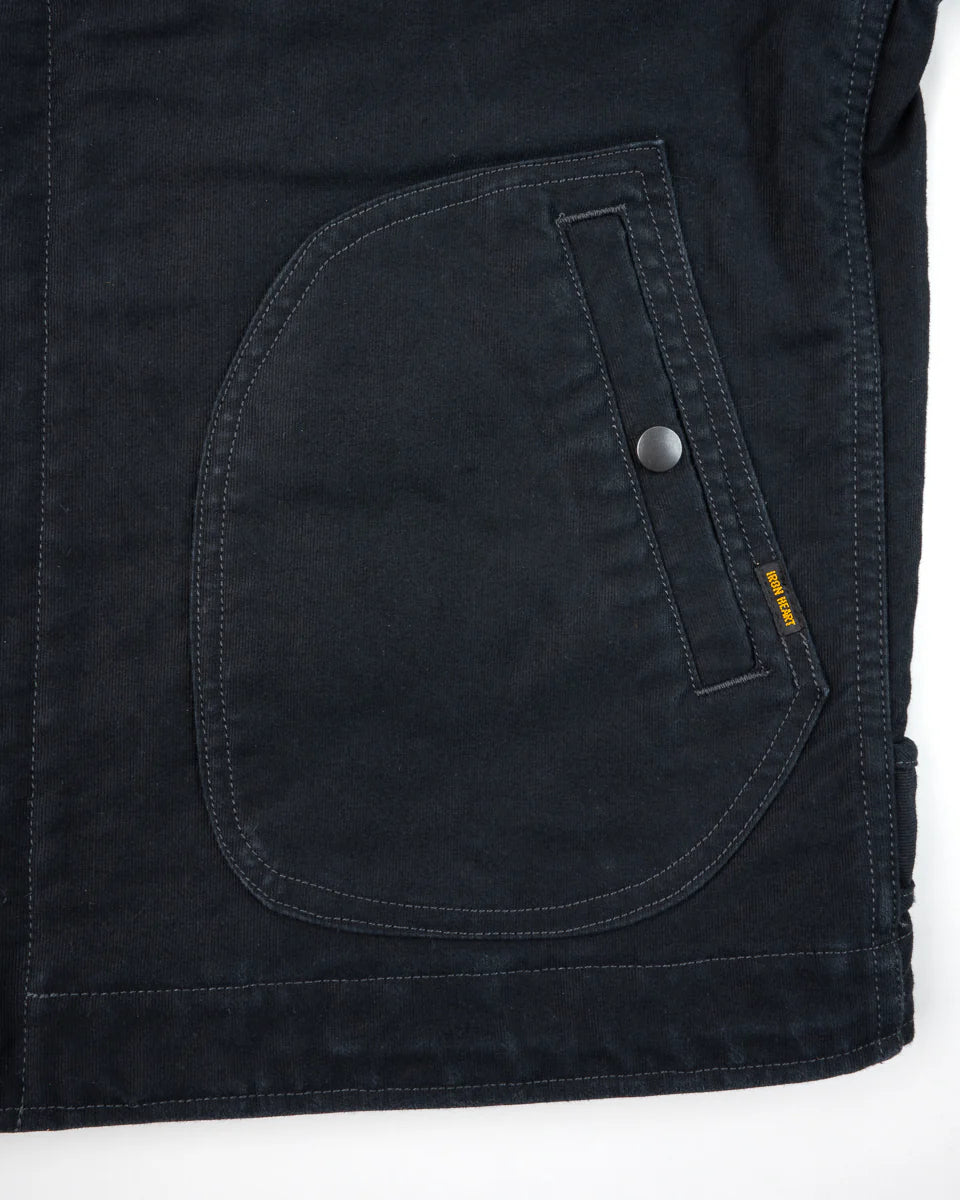 Iron Heart 12oz Whipcord Lightweight N1 Deck Jacket - Black