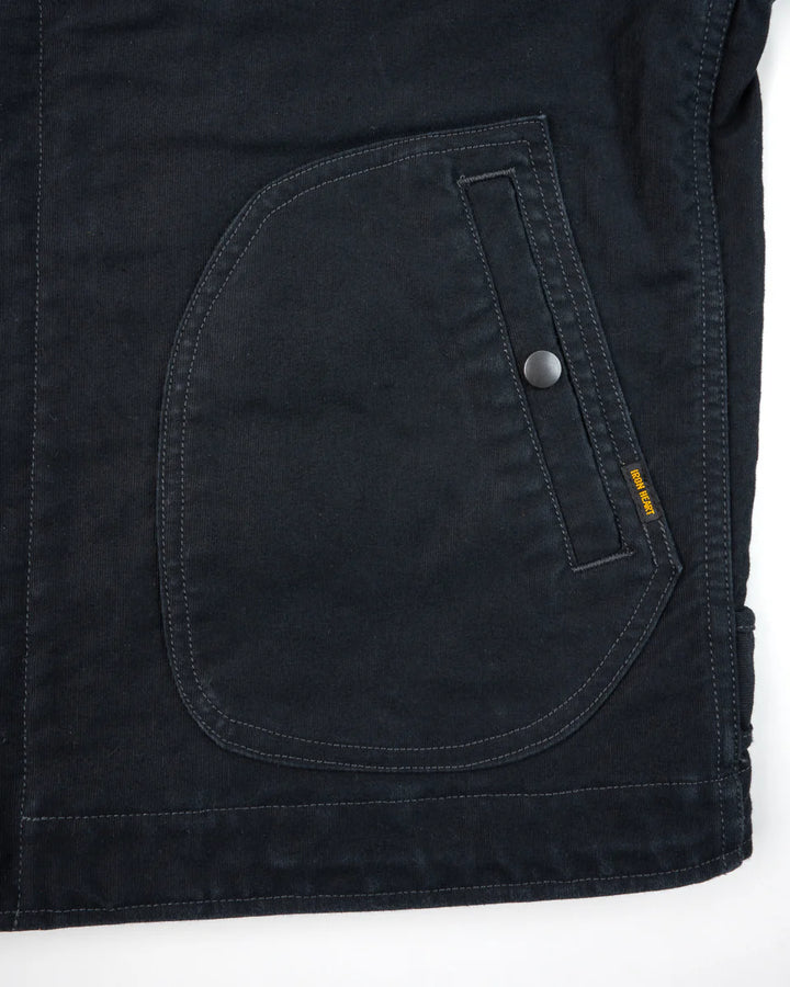 Iron Heart 12oz Whipcord Lightweight N1 Deck Jacket - Black