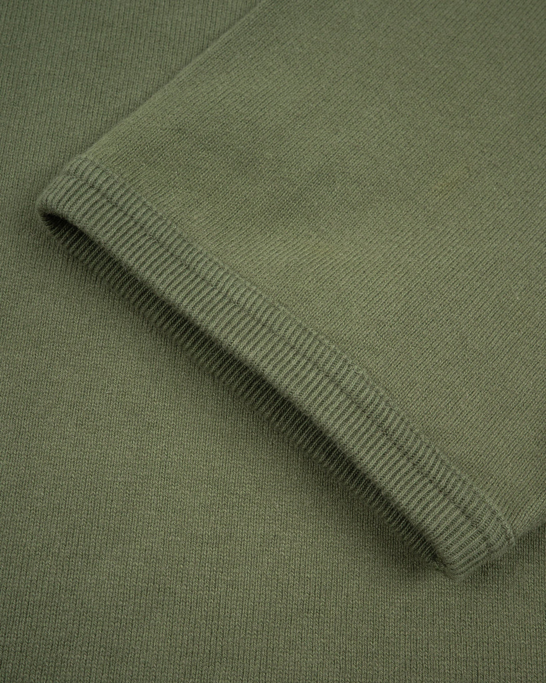 Iron Heart 11oz Cotton Knit Crew Neck T-Shirt - Olive Green