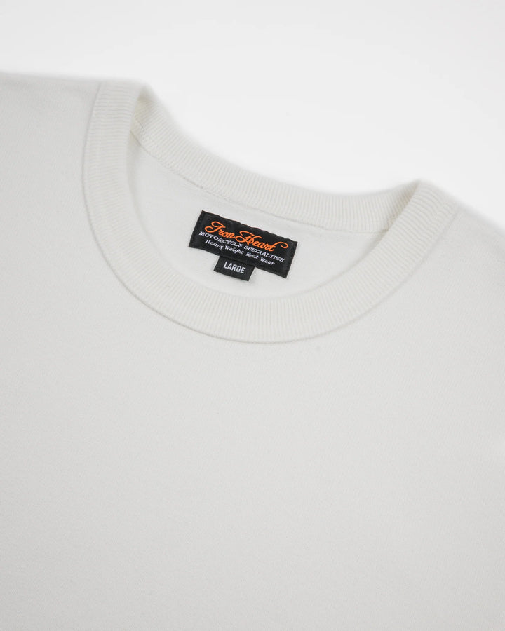 Iron Heart 11oz Cotton Knit Crew Neck T-Shirt - White