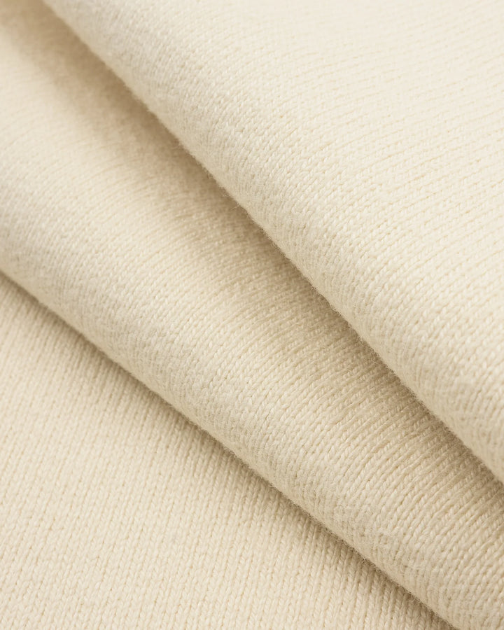 Iron Heart 11oz Cotton Knit Crew Neck T-Shirt - Cream