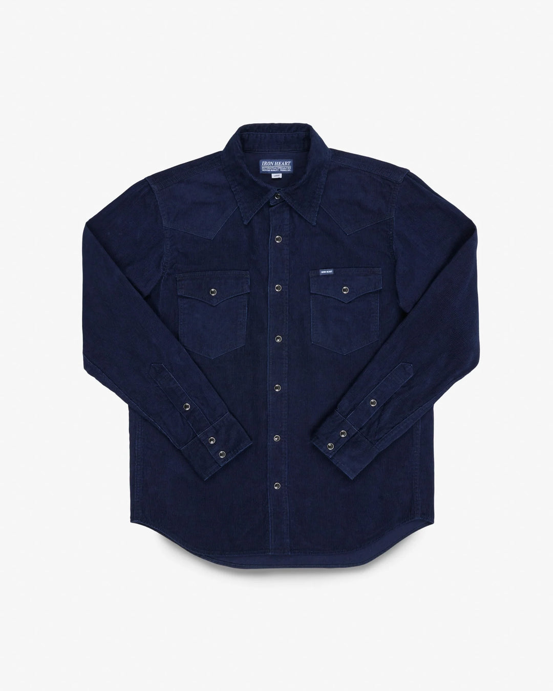 Iron Heart 7.5oz Selvedge Corduroy Western Shirt - Indigo