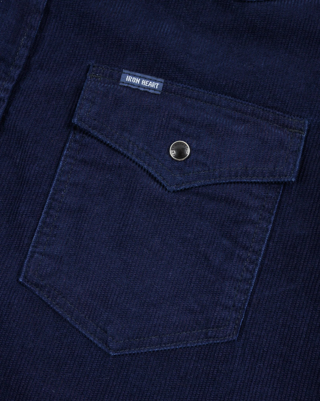 Iron Heart 7.5oz Selvedge Corduroy Western Shirt - Indigo