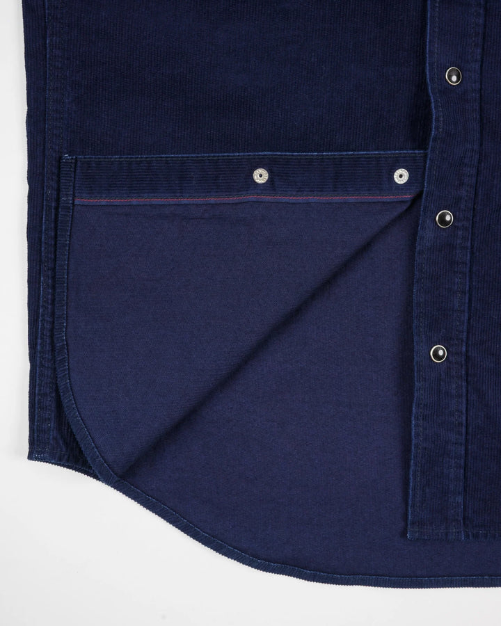 Iron Heart 7.5oz Selvedge Corduroy Western Shirt - Indigo