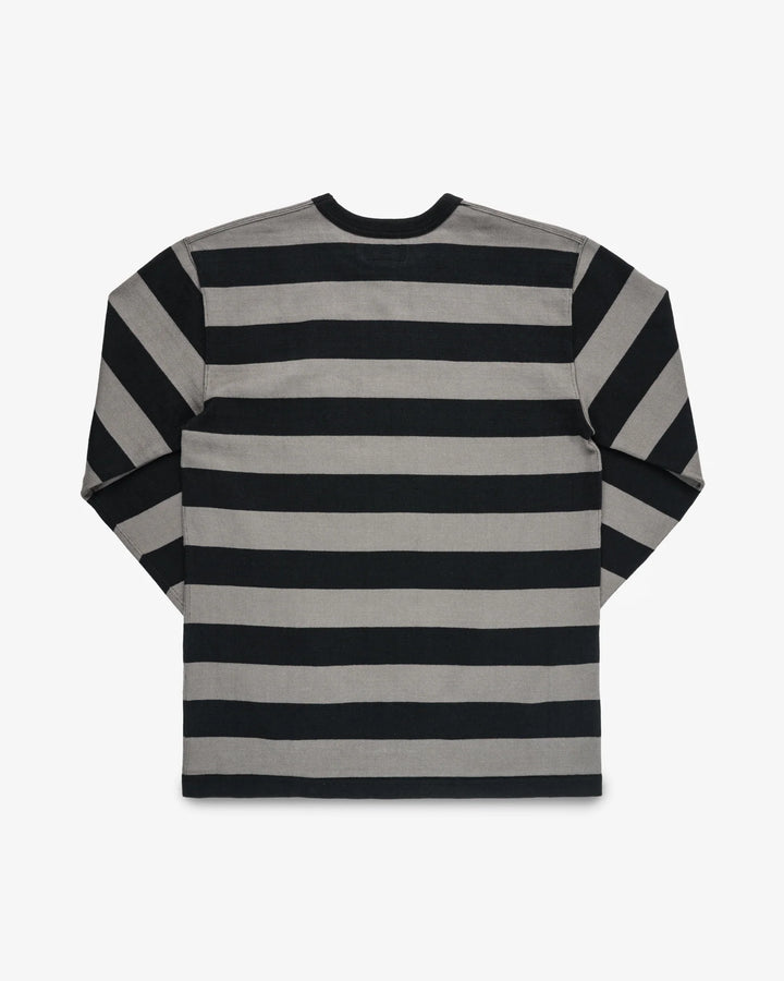 Iron Heart 11oz Cotton Knit Long-Sleeved Sweater - Grey/Black