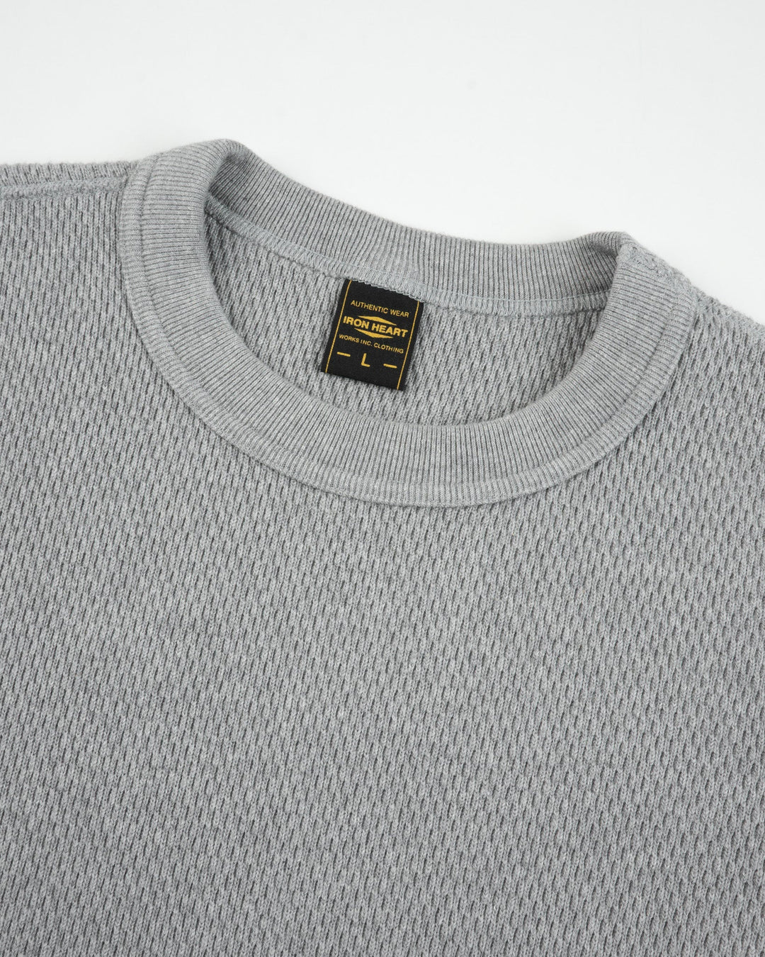 Iron Heart Heavyweight Thermal Crew Neck Sweater - Grey