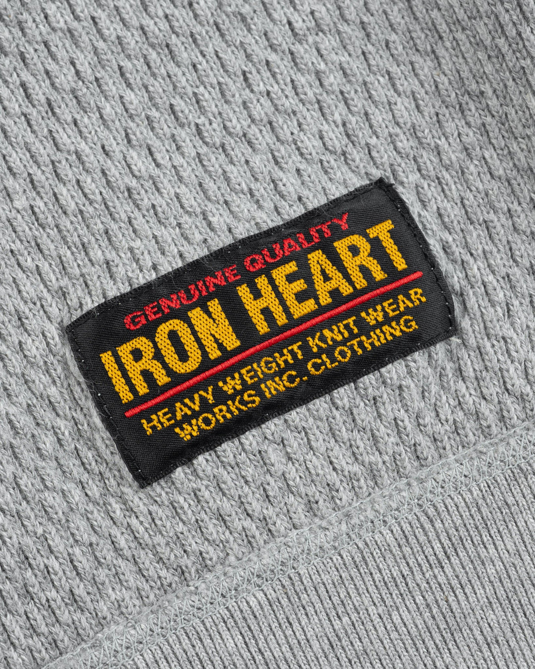 Iron Heart Heavyweight Thermal Crew Neck Sweater - Grey