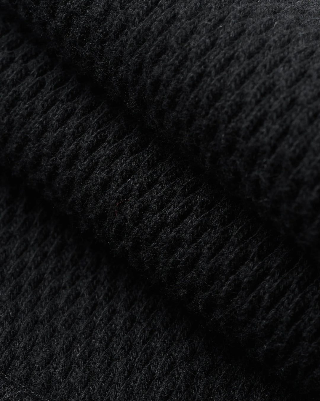 Iron Heart Heavyweight Thermal Crew Neck Sweater - Black