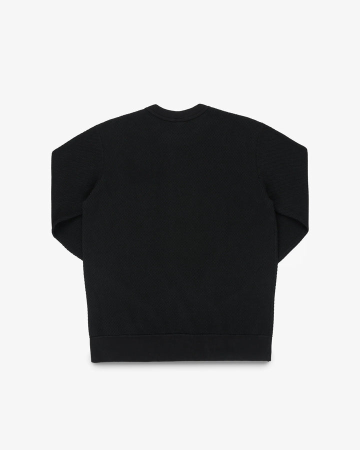 Iron Heart Heavyweight Thermal Crew Neck Sweater - Black