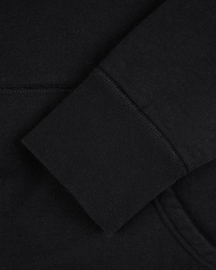 Iron Heart Printed 14oz Ultra Heavyweight Loopwheel Cotton Hoodie - Black