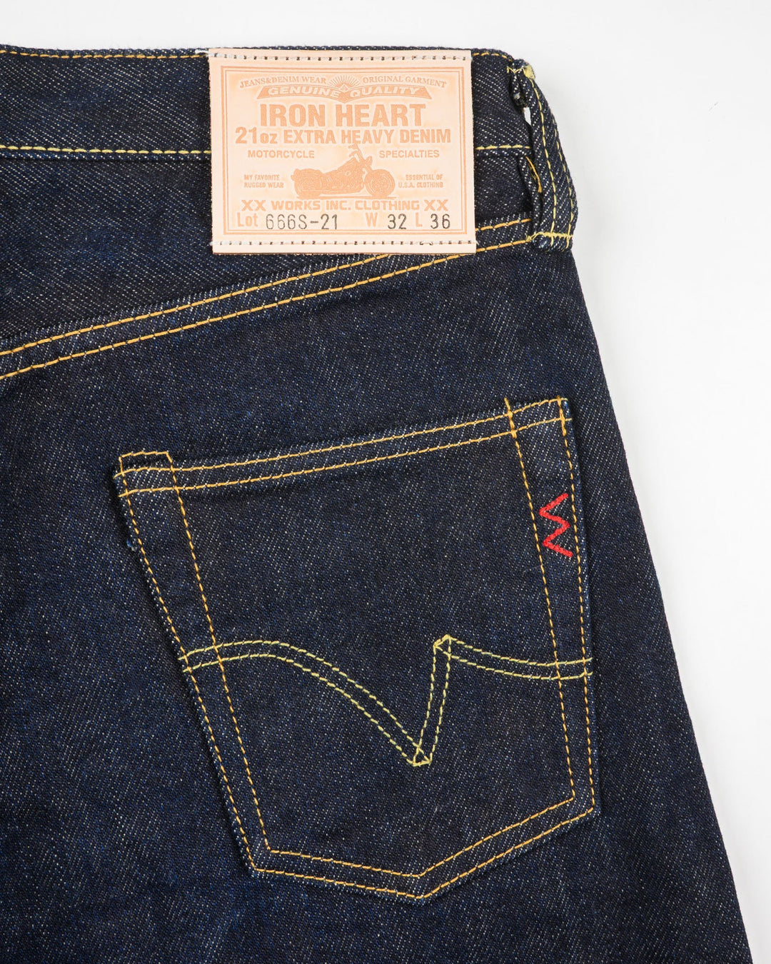 Iron Heart 21oz Selvedge Denim Slim Straight Cut 666 Jeans - Indigo