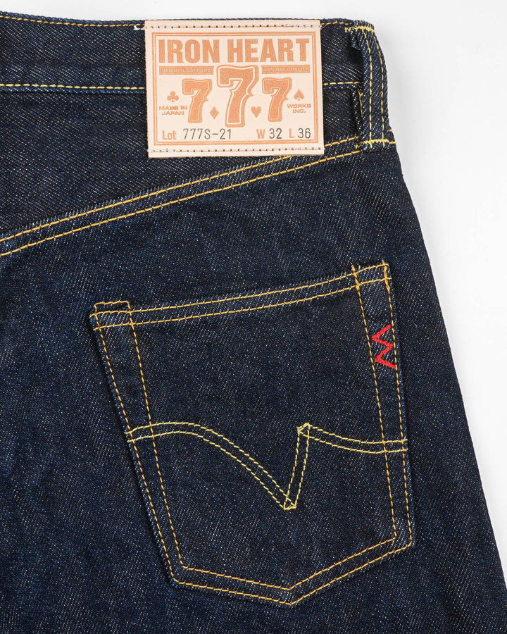 Iron Heart 777S 21oz Selvedge Denim Slim Tapered Cut Jeans - Indigo