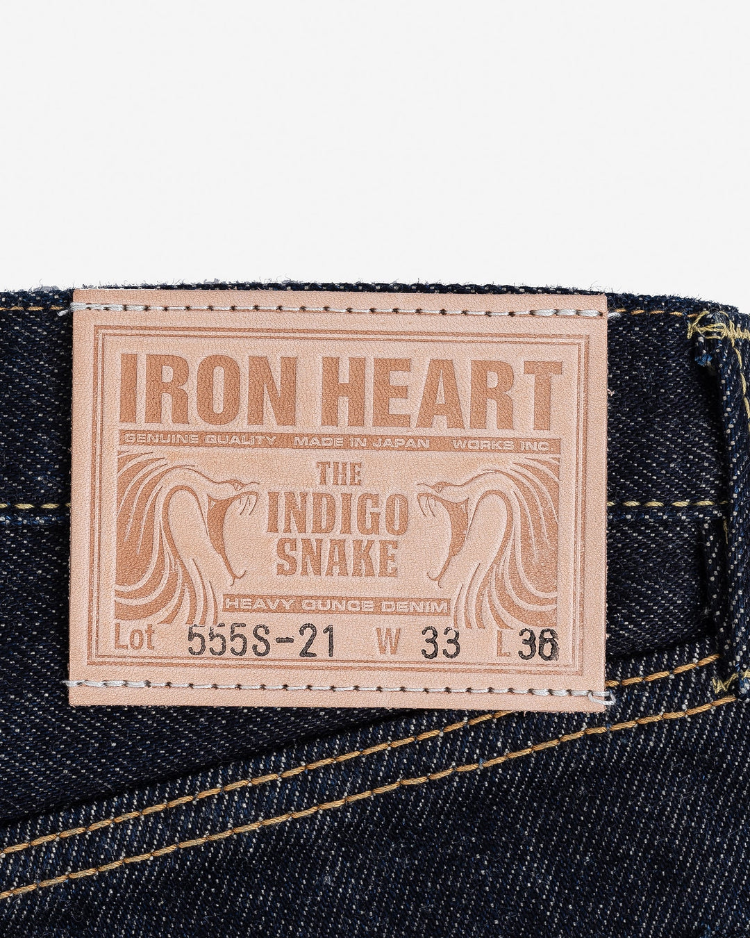 Iron Heart 555 21oz Selvedge Denim Slim Cut Jeans - Indigo