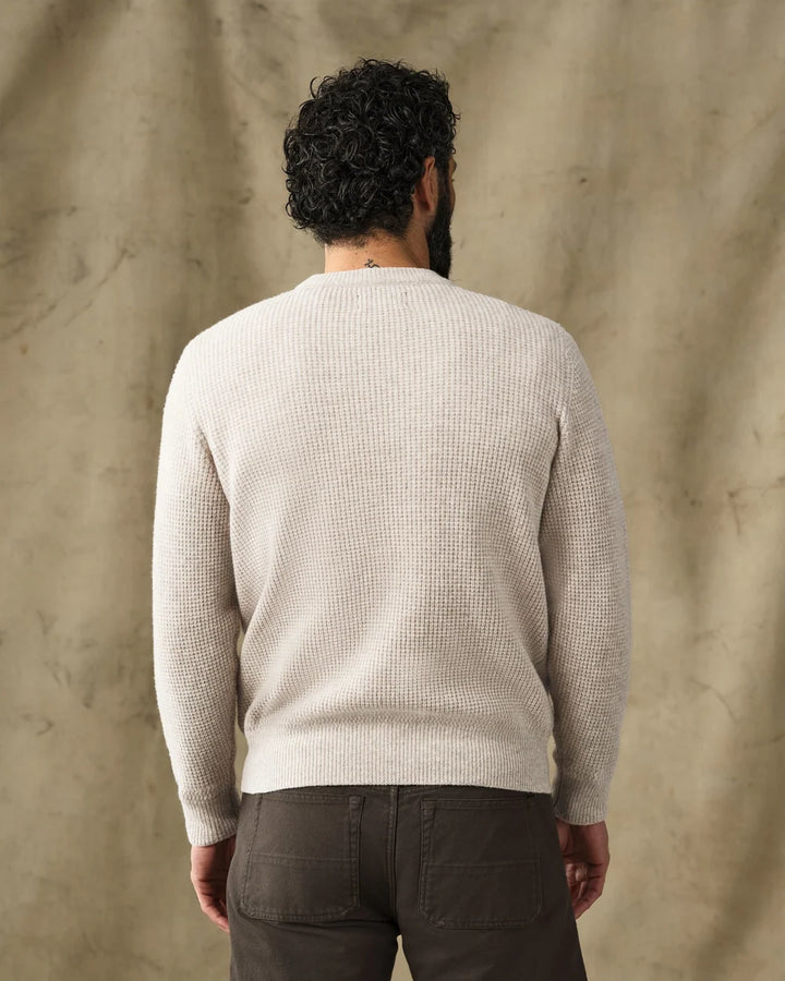 Filson Waffle Knit Merino Wool Sweater - Heather Natural