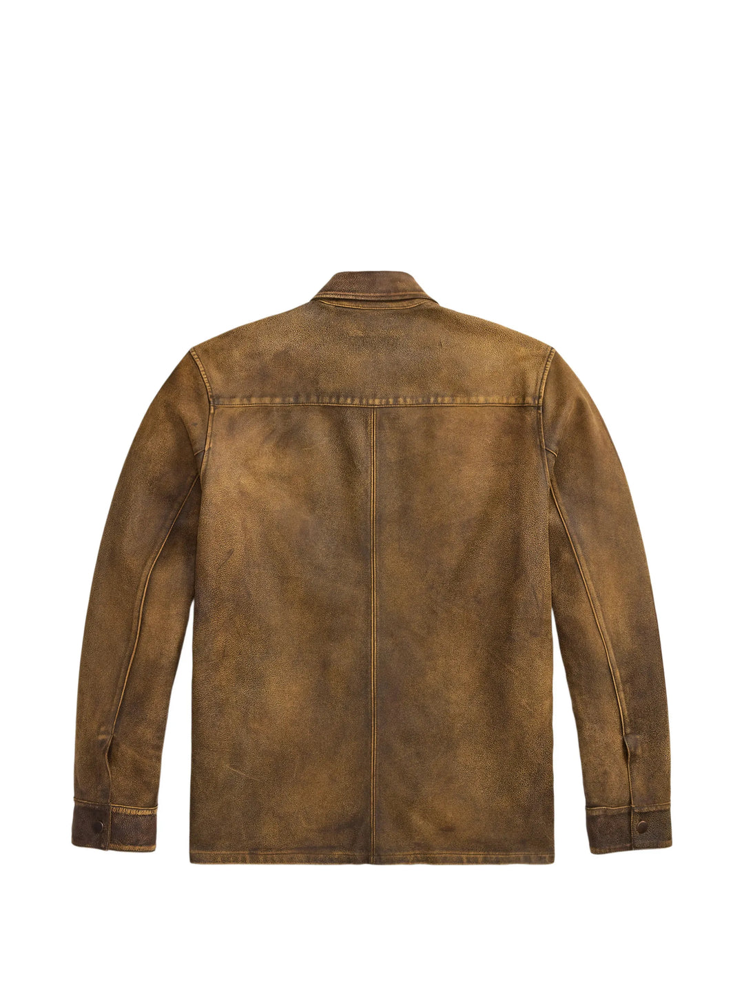 RRL Long-Sleeve Sheepskin Motor Overshirt Jacket - Brown