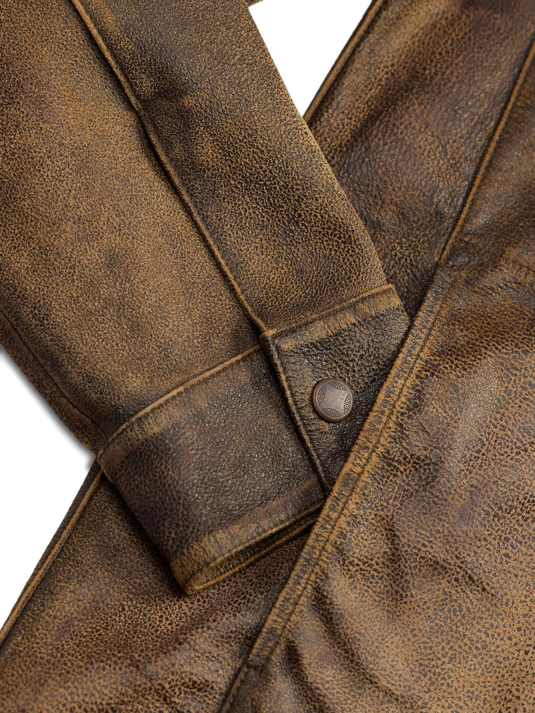 RRL Long-Sleeve Sheepskin Motor Overshirt Jacket - Brown