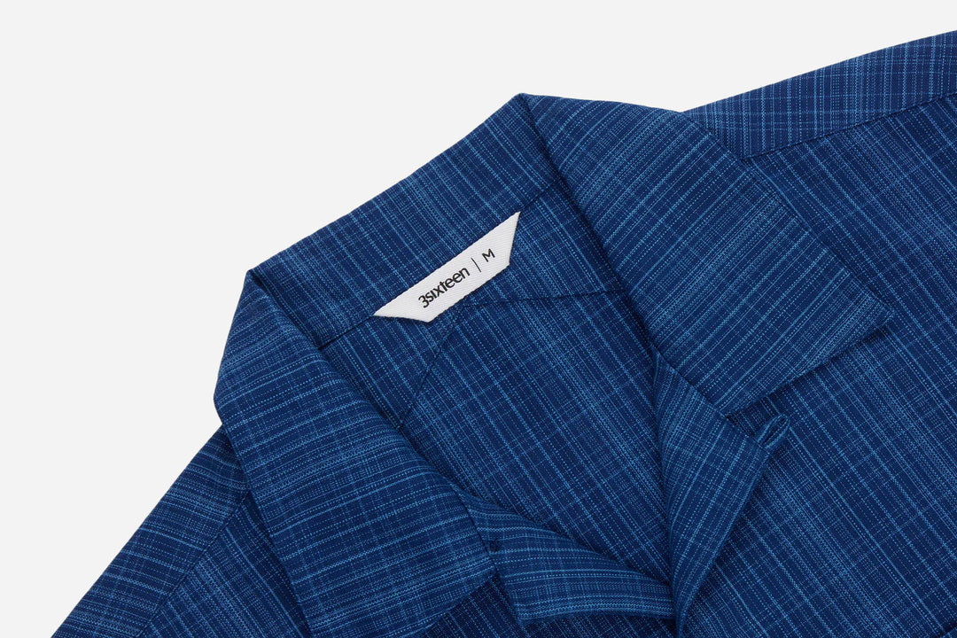 3sixteen Vacation Shirt - Indigo Microcheck