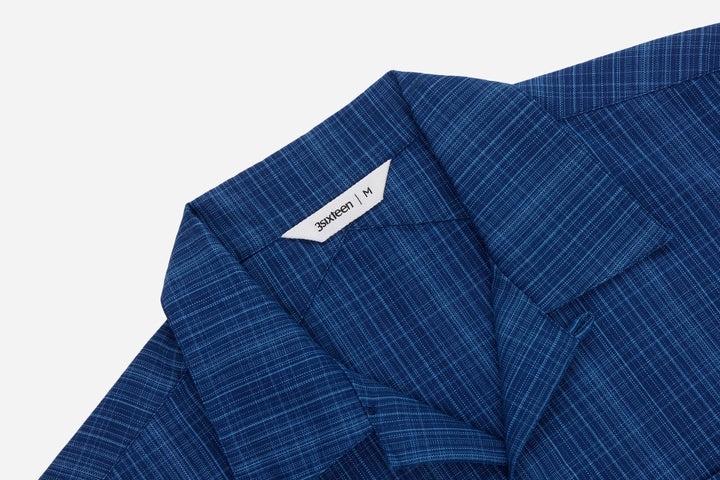 3sixteen Vacation Shirt - Indigo Microcheck
