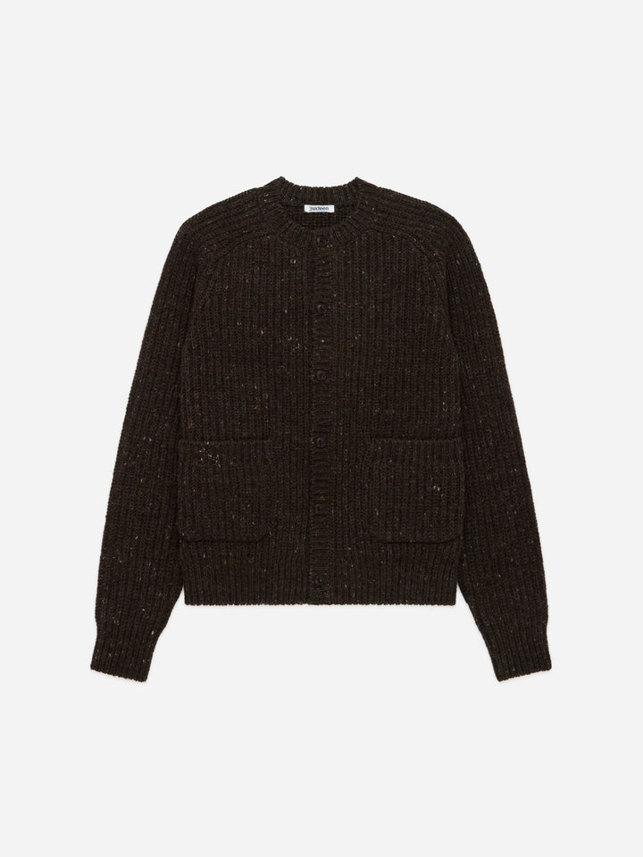 3sixteen Fisherman Cardigan - Umber Tweed