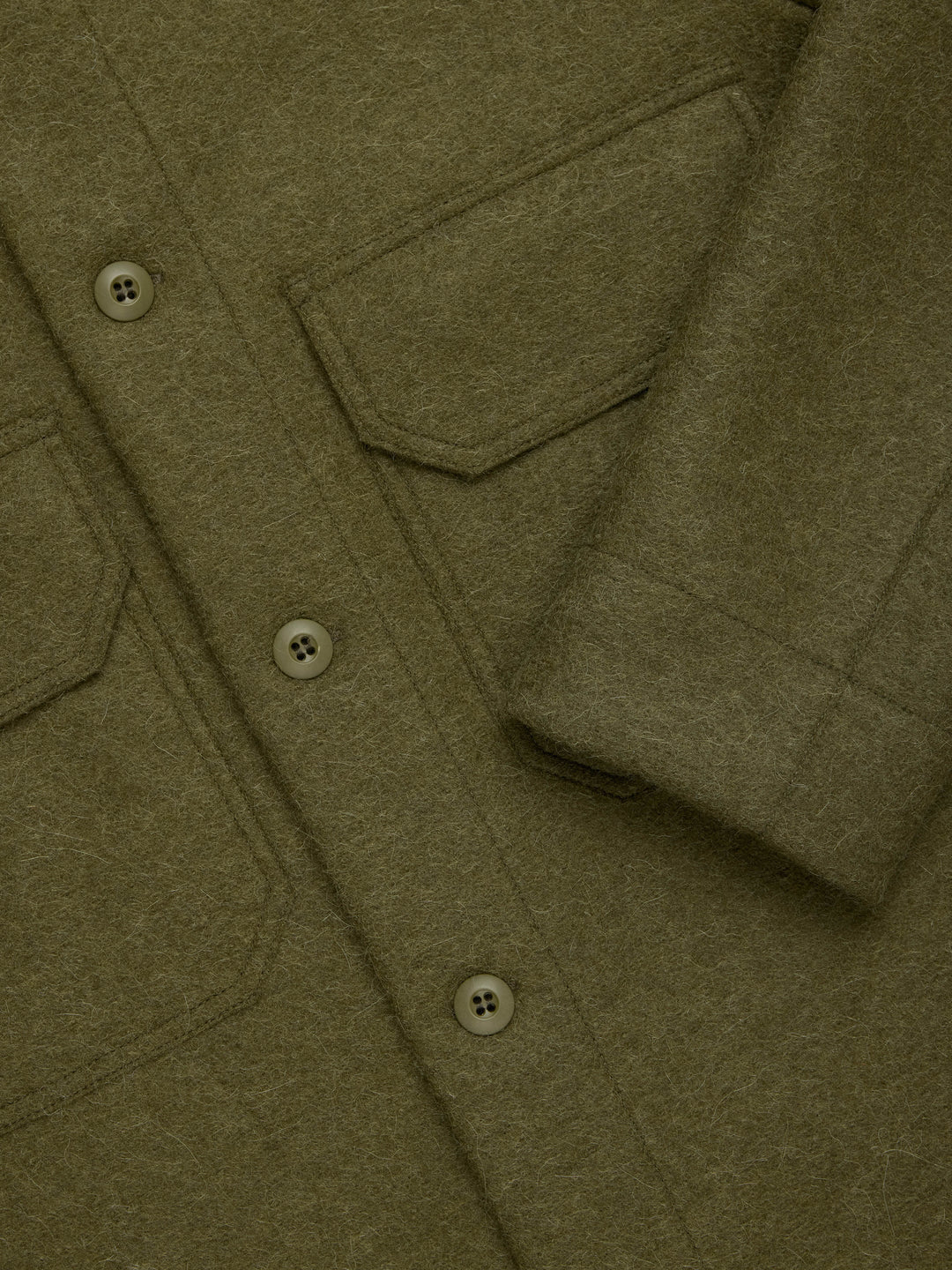 3sixteen Officer Shirt - Olive Felted Wool