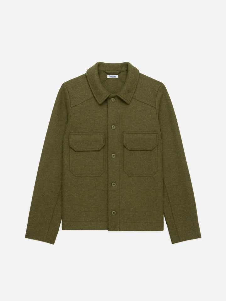 3sixteen Officer Shirt - Olive Felted Wool