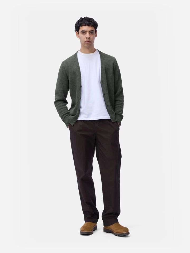 3sixteen Classic Cardigan - Olive Boucle