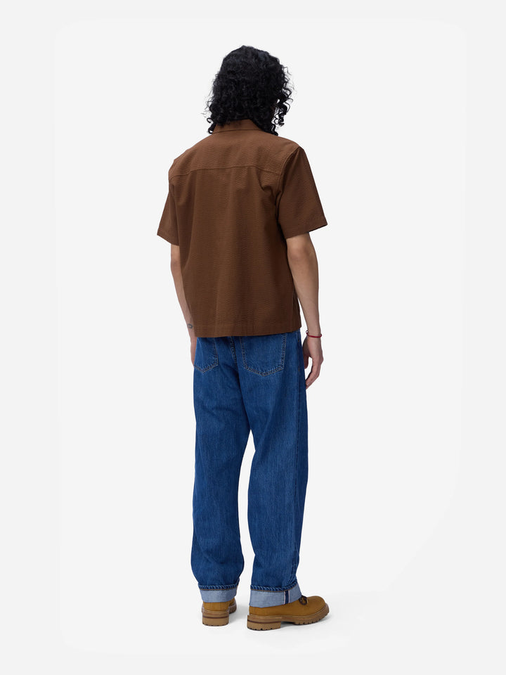 3sixteen Short Sleeve Loop Shirt - Cinnamon Seersucker