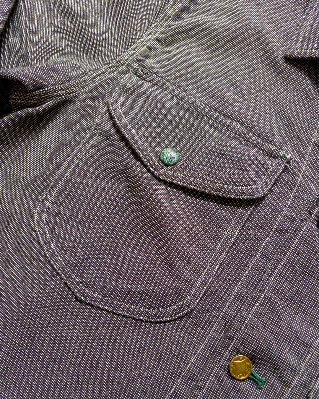 Wythe Heavyweight Pinpoint Canvas Barn Jacket - Night Sky