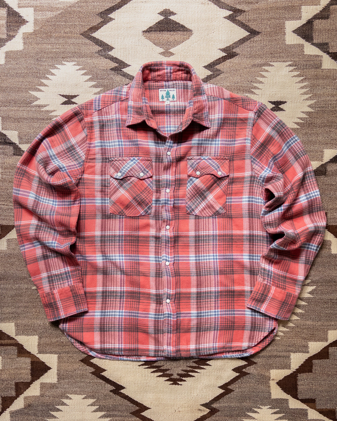 Wythe Washed Flannel Pearlsnap Shirt - Cactus Flower Plaid
