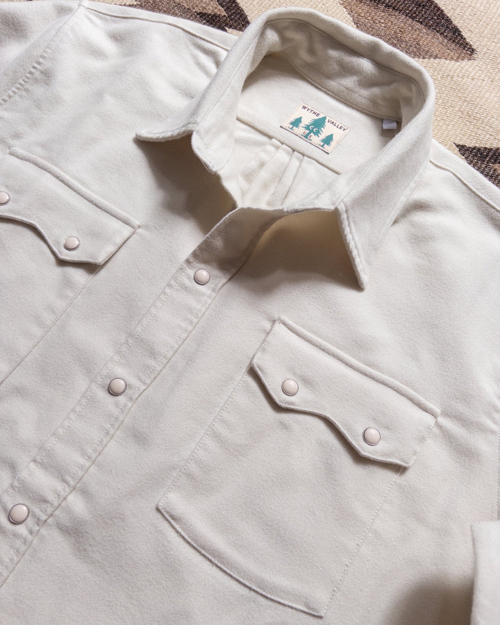 Wythe Moleskin Pearlsnap Shirt - Alabaster