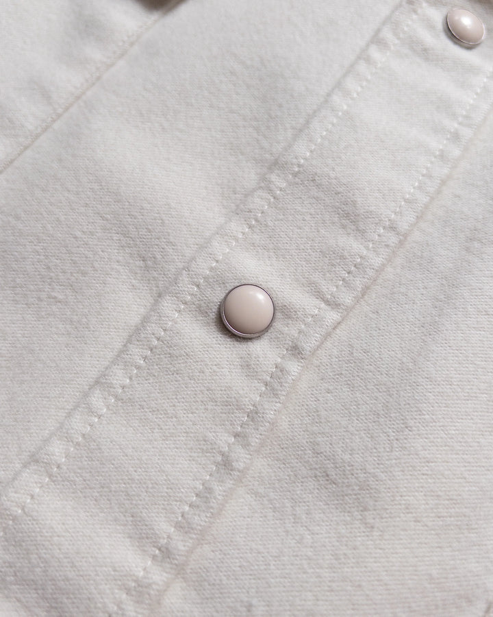Wythe Moleskin Pearlsnap Shirt - Alabaster