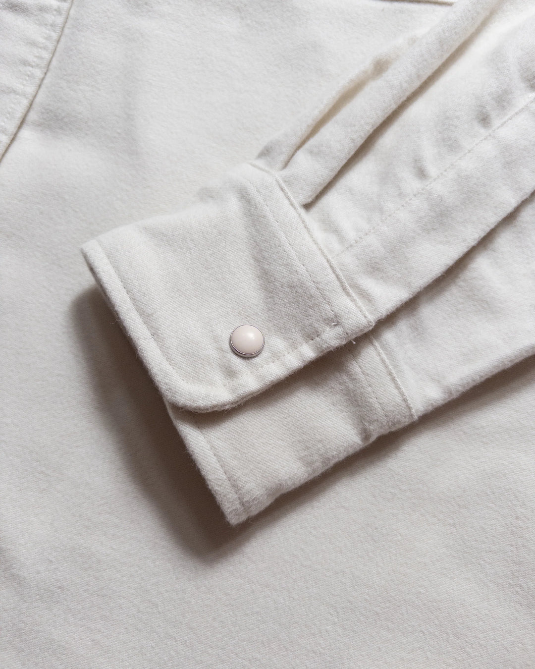 Wythe Moleskin Pearlsnap Shirt - Alabaster
