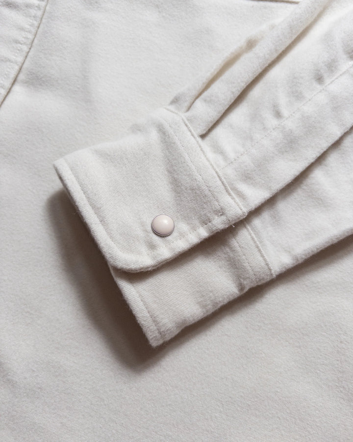 Wythe Moleskin Pearlsnap Shirt - Alabaster