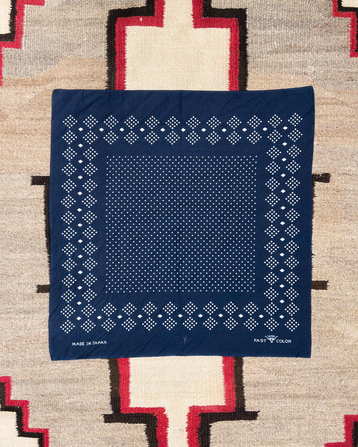 Wythe Indigo Discharge Selvedge Bandana - Indigo