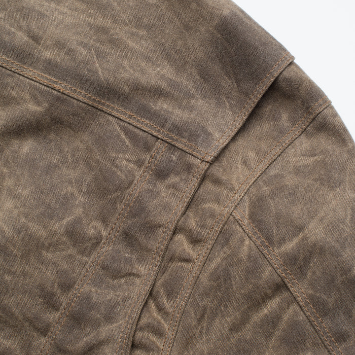 Freenote Cloth Riders Jacket Waxed Canvas - Oak with Blue Liner