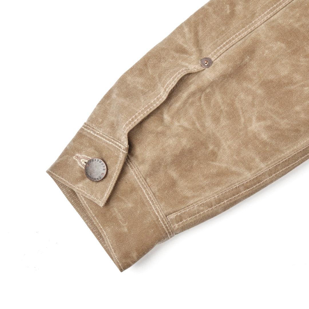 Freenote Cloth Riders Jacket Waxed Canvas - Tobacco Brown Interior