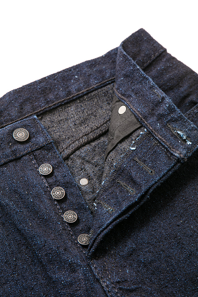 Pure Blue Japan 16oz Double Nep Denim Indigo x Sumi [DNP-019-IDSM] - Relaxed Tapered