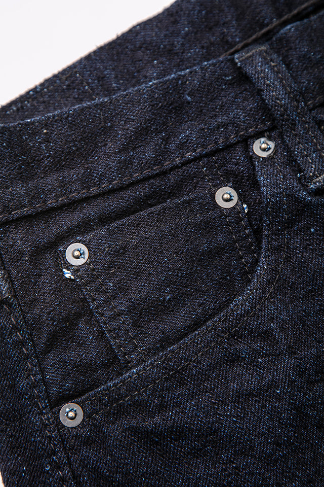 Pure Blue Japan 16oz Double Nep Denim Indigo x Sumi [DNP-019-IDSM] - Relaxed Tapered