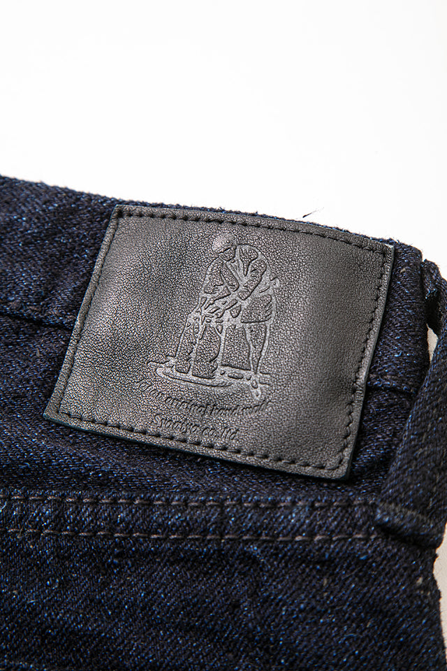 Pure Blue Japan 16oz Double Nep Denim Indigo x Sumi [DNP-019-IDSM] - Relaxed Tapered
