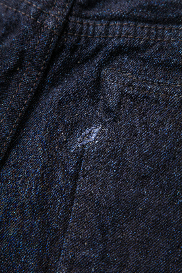 Pure Blue Japan 16oz Double Nep Denim Indigo x Sumi [DNP-019-IDSM] - Relaxed Tapered