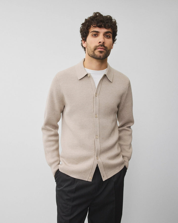 Reigning Champ Merino Pier Shirt - Oat