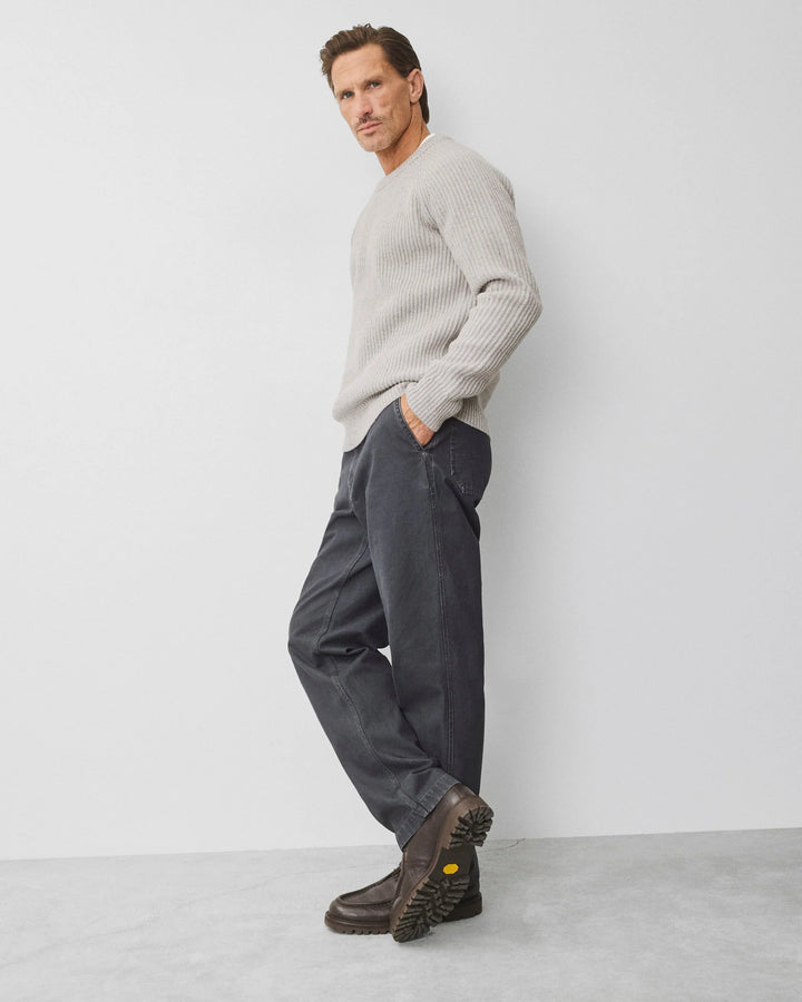 Reigning Champ Merino Kenny Crewneck - Nep Heather Grey