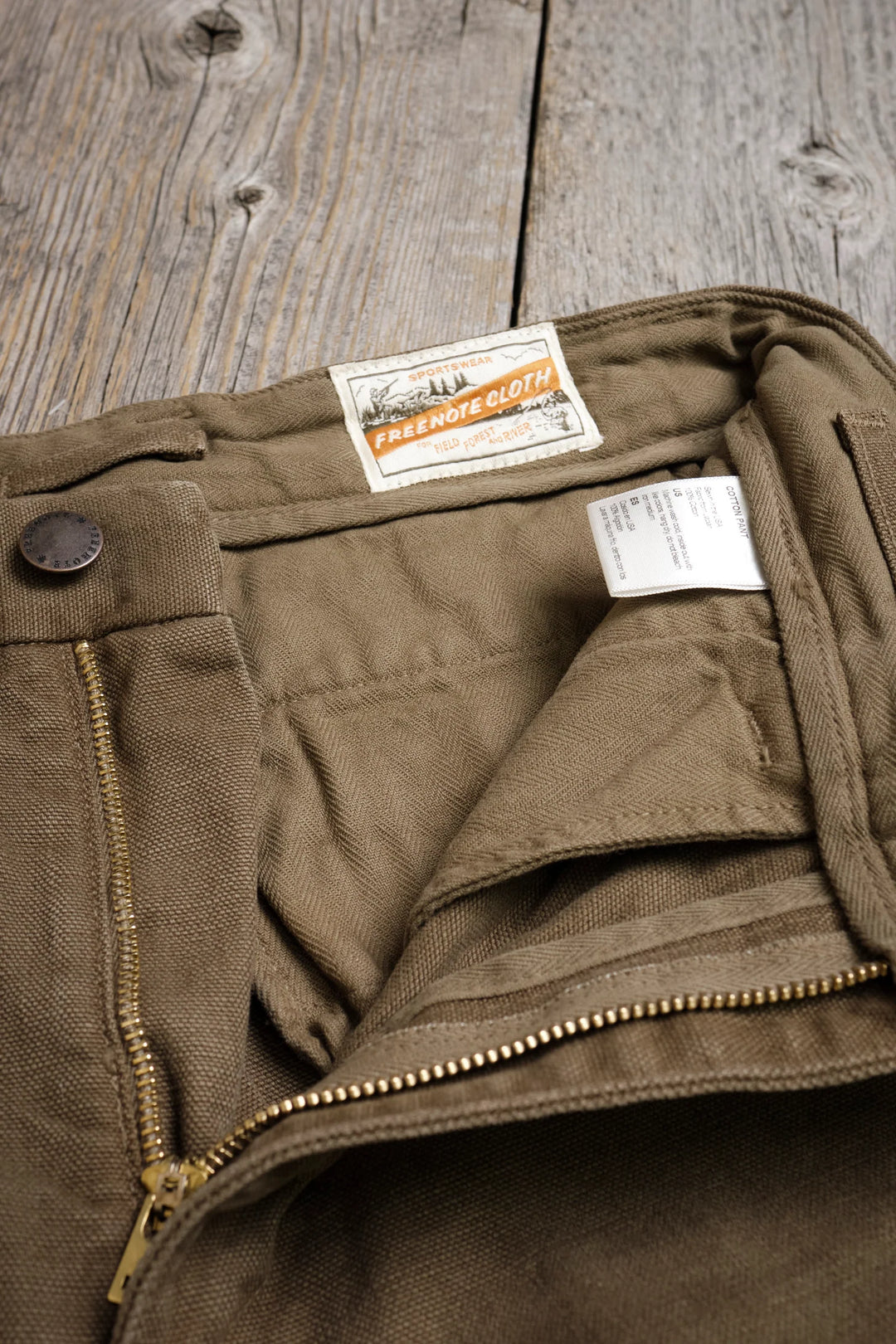 Freenote Cloth Deck Pant 14 Ounce Slub - Army Green